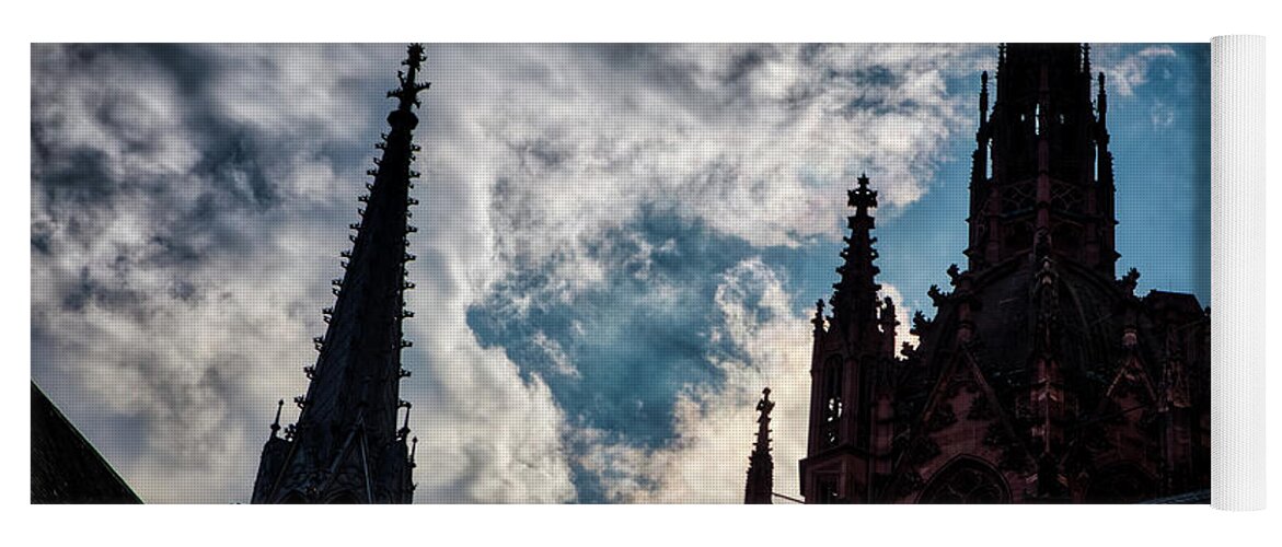 Cathedral Yoga Mat featuring the photograph Frankfurt Cathedral by Ross Henton