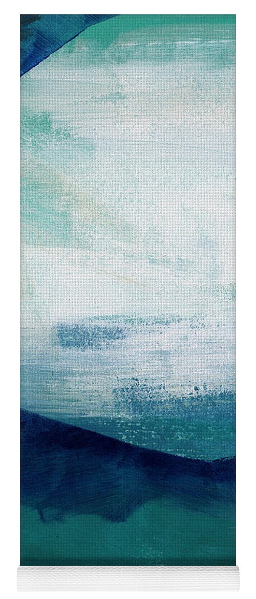 Blue Yoga Mat featuring the painting Free My Soul by Linda Woods
