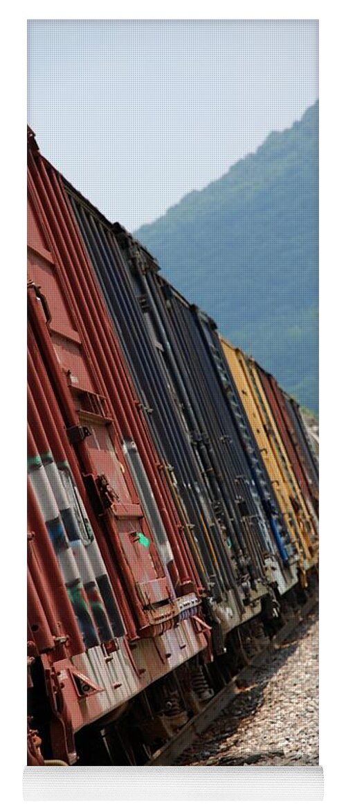 Train Yoga Mat featuring the photograph Freight Train by Kenny Glover