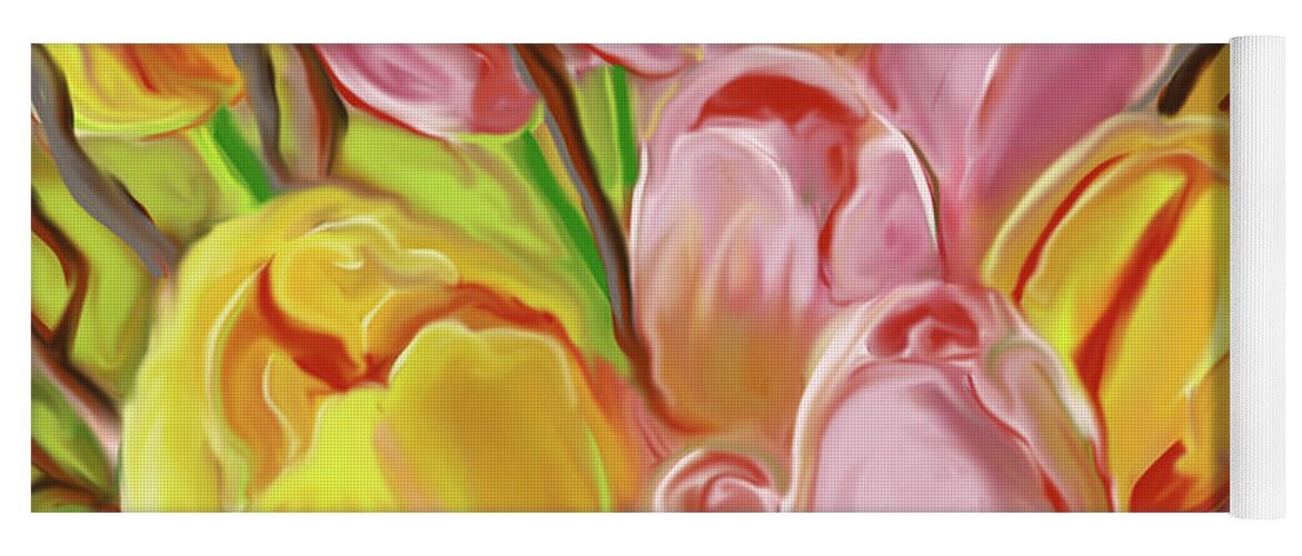 Tulips Yoga Mat featuring the painting French Tulips by Jean Pacheco Ravinski