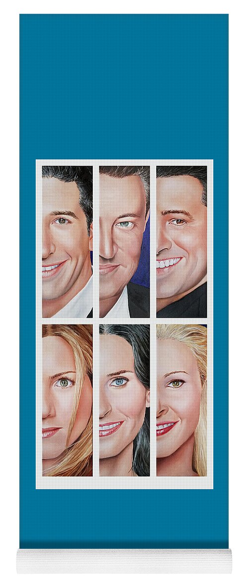 Friends Tv Show Yoga Mat featuring the painting Friends Set Two by Vic Ritchey