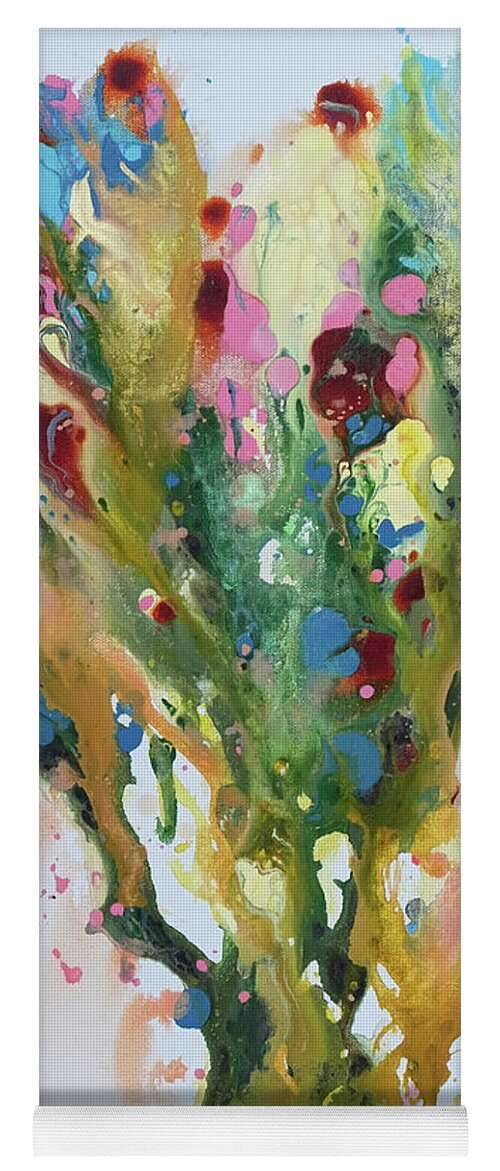 Flower Yoga Mat featuring the painting Full Bloom by Katrina Nixon