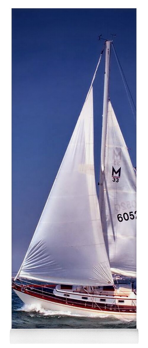 Cape Cod Yoga Mat featuring the photograph Full Sail Ahead by Bruce Gannon