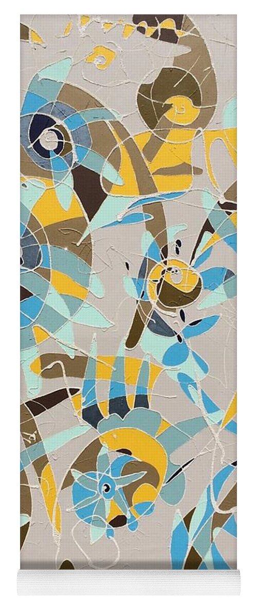 Art Deco Yoga Mat featuring the painting Gallows Pole by Natalia Astankina
