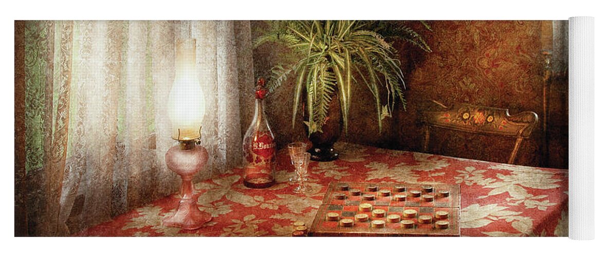 Checkers Yoga Mat featuring the photograph Game - Checkers - Checkers Anyone by Mike Savad