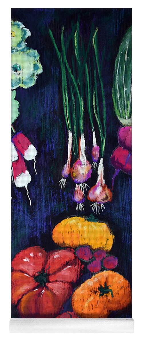 Vegetables Yoga Mat featuring the painting Garden Bounty by David Hinds