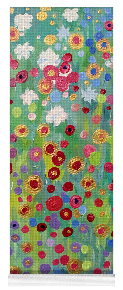 Garden Yoga Mat featuring the painting Garden's Dance by Stacey Zimmerman