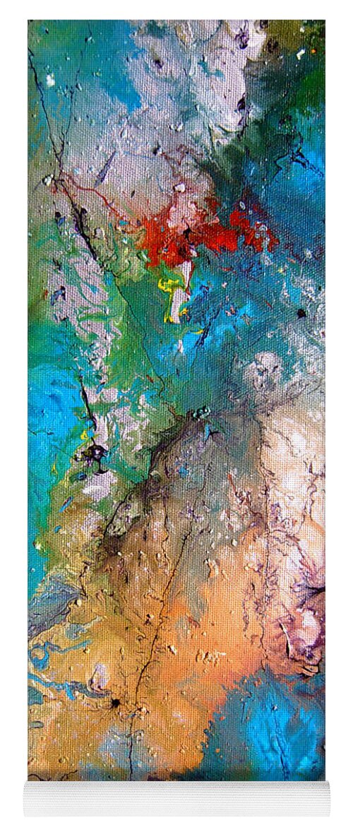Abstract Yoga Mat featuring the painting Gathering by Pearlie Taylor
