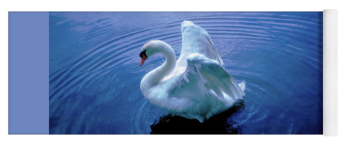 Swan Yoga Mat featuring the photograph Gentle Strength by Marie Hicks