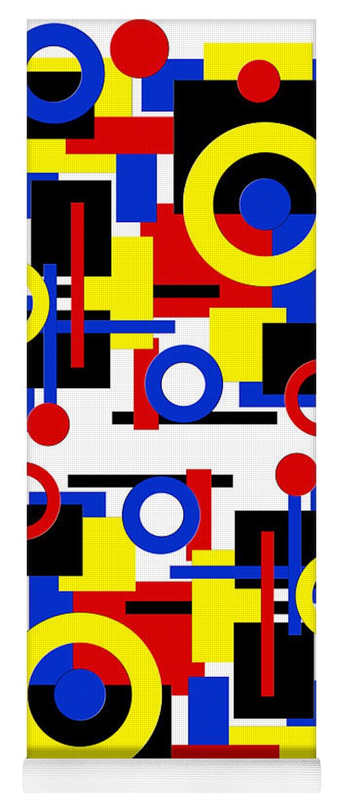 Andee Design Abstract Yoga Mat featuring the digital art Geometric Shapes Abstract V 1 by Andee Design
