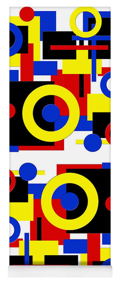 Andee Design Abstract Yoga Mat featuring the digital art Geometric Shapes Abstract V 2 by Andee Design