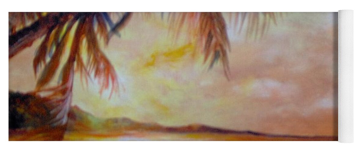 Caribbean Yoga Mat featuring the painting Getaway by Saundra Johnson