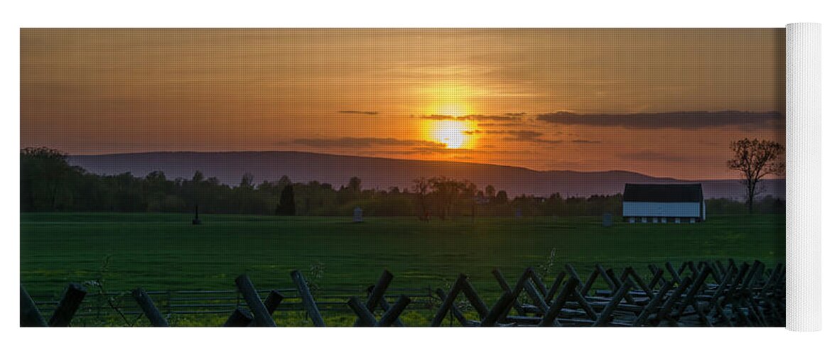 Gettysburg Yoga Mat featuring the photograph Gettysburg at Sunset by Bill Cannon