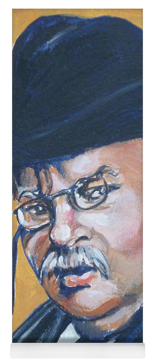 Gkc Yoga Mat featuring the painting Gilbert Keith G.K. Chesterton by Bryan Bustard