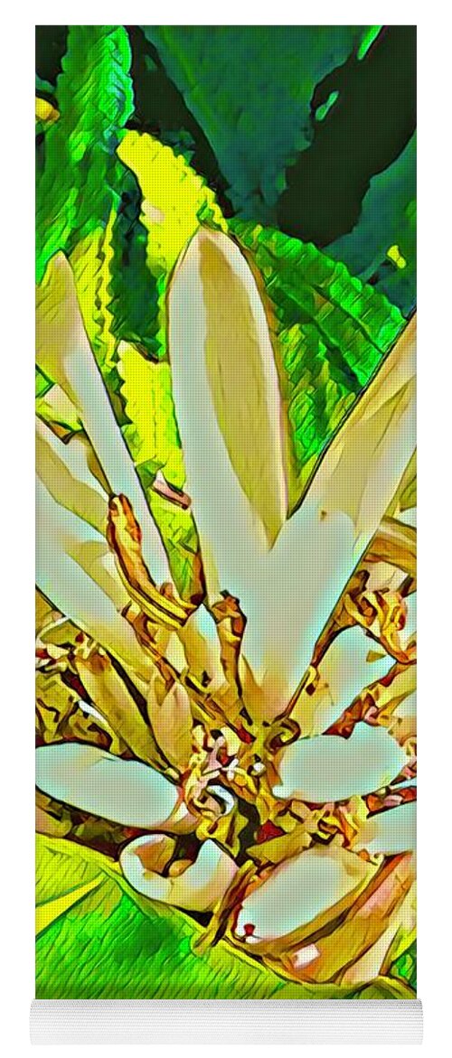 #flowersofaloha #flowers # Flowerpower #aloha #hawaii #aloha #puna #pahoa #thebigisland #gingerinbkue #ginger #blue Yoga Mat featuring the photograph Ginger in Blue by Joalene Young