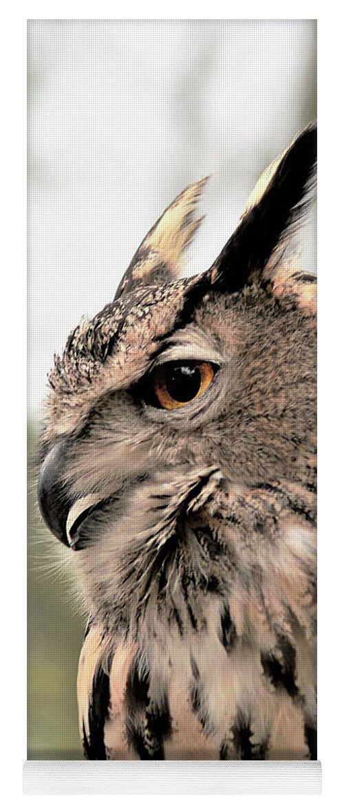 Adult Horned Owl Yoga Mat featuring the photograph Give a Hoot by Kathy Kelly