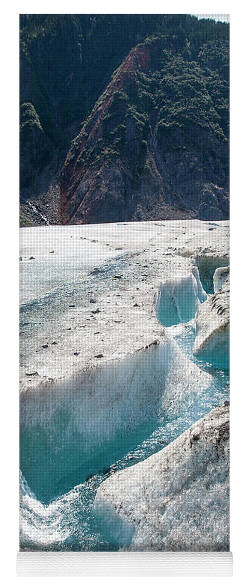 Glacier Yoga Mat featuring the photograph Glacier Melt by Timothy Johnson