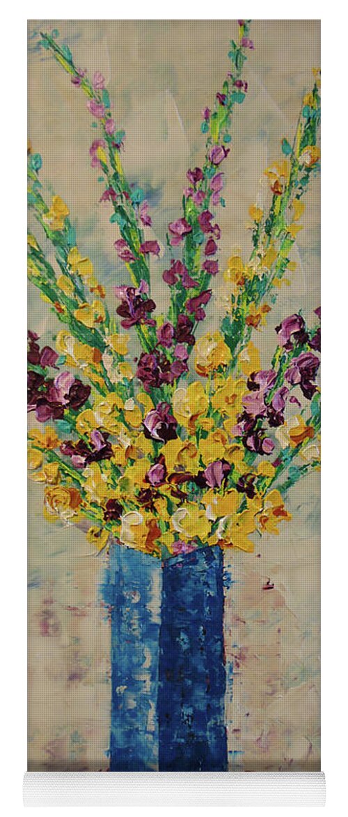 Floral Yoga Mat featuring the painting Gladiolus by Frederic Payet