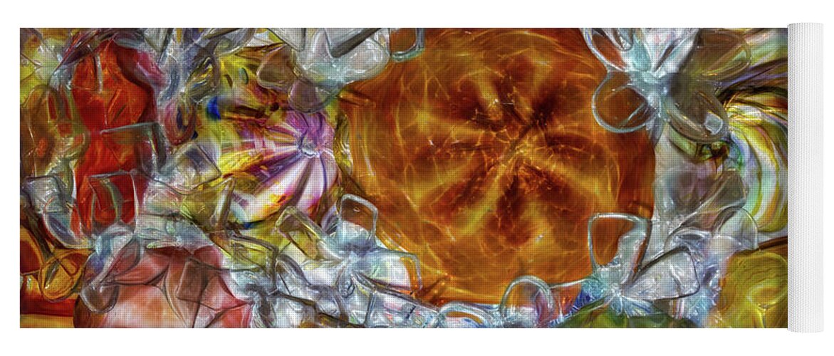 Abstract Yoga Mat featuring the photograph Glass Abstract #1 by Patti Deters