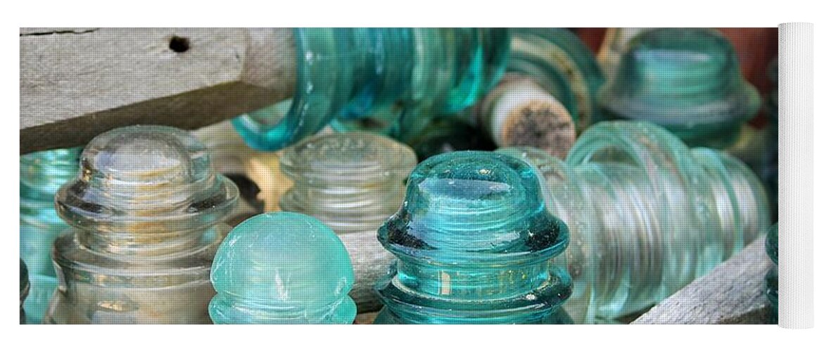 Glass Insulators Yoga Mat featuring the photograph A whole Bunch by Marnie Patchett