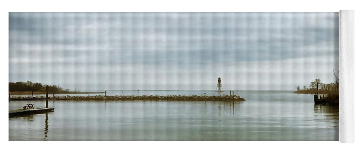 Gloomy Yoga Mat featuring the photograph Gloom on the Bay by Chris Montcalmo