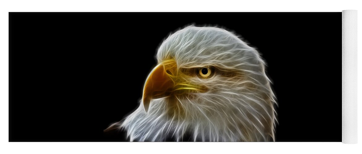 Bald Eagle Yoga Mat featuring the photograph Glowing Eagle by Shane Bechler