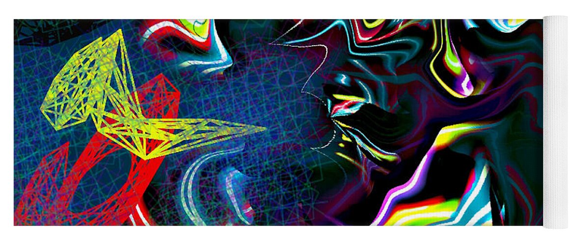  Yoga Mat featuring the digital art Go-Back by Rindi Rehs
