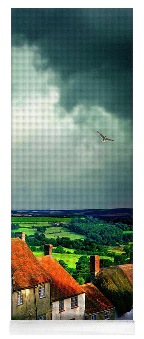 Ag004879 Yoga Mat featuring the photograph Gold Hill by Edmund Nagele FRPS