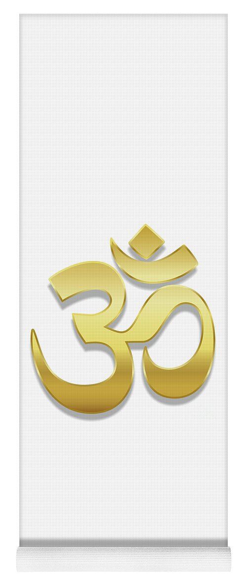 Golden Aum Symbol Yoga Mat