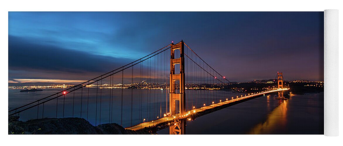 Bridge Yoga Mat featuring the photograph Golden Gate Bridge by Larry Marshall