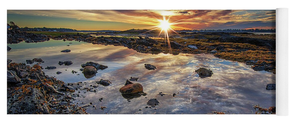 Harpswell Maine Yoga Mat featuring the photograph Golden Hour at Pott's Point by Kristen Wilkinson
