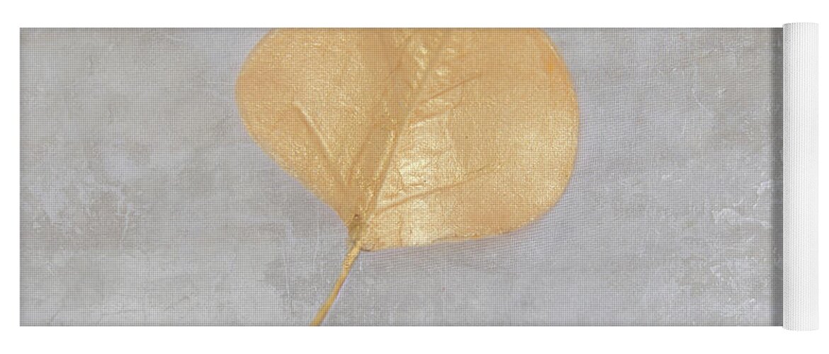 Leaf Yoga Mat featuring the photograph Golden Leaf by Pamela Williams