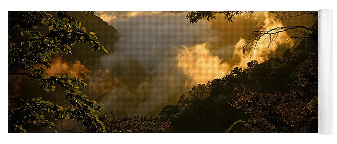 Appalachian Mountains Yoga Mat featuring the photograph Golden Sunset in the Mountains by Lisa Lambert-Shank