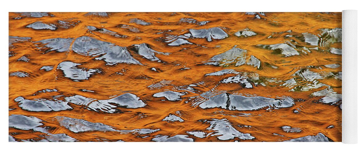 Golden Water Reflections Colorado Yoga Mat featuring the photograph Golden Water Reflections Colorado 2 10222017 by David Frederick