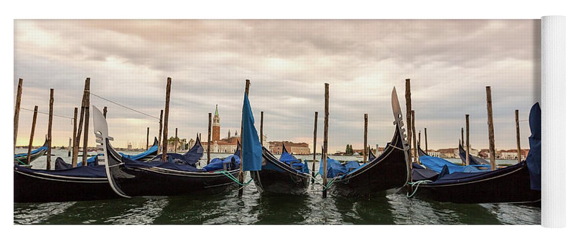 Venice Italy Yoga Mat featuring the photograph Gondolas in Venice, Italy by Melanie Alexandra Price