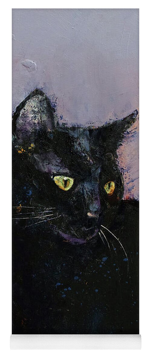 Abstract Yoga Mat featuring the painting Gothic Cats by Michael Creese