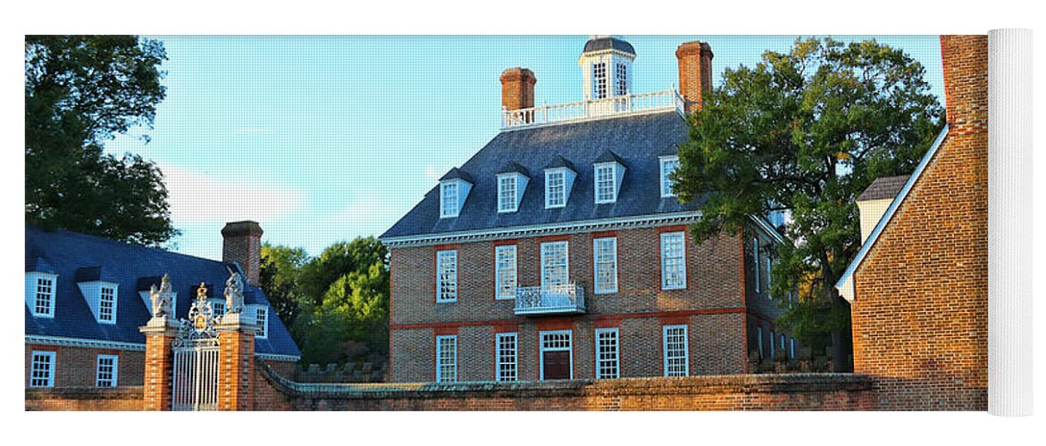 Governor's Palace Yoga Mat featuring the photograph Governors Palace Colonial Williamsburg 4808 by Jack Schultz
