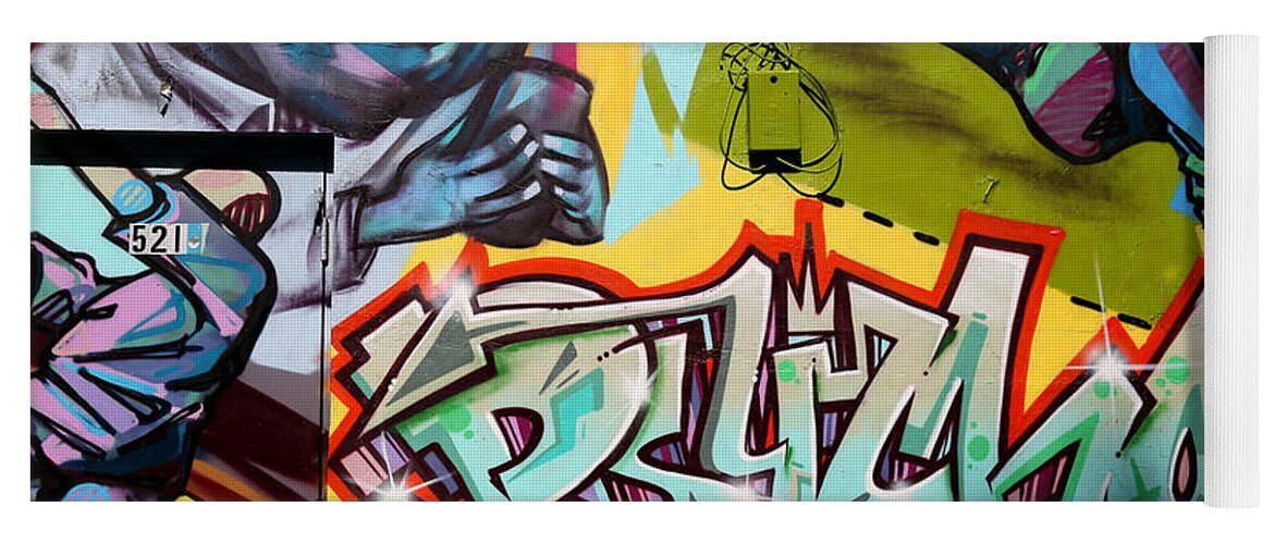 Graffiti Yoga Mat featuring the photograph Graffiti 2 by Andrew Fare