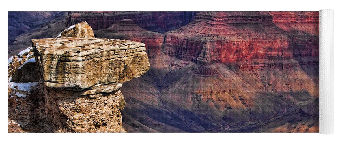 Rocks Yoga Mat featuring the photograph Grand Canyon Stacked Rock by Roberta Byram