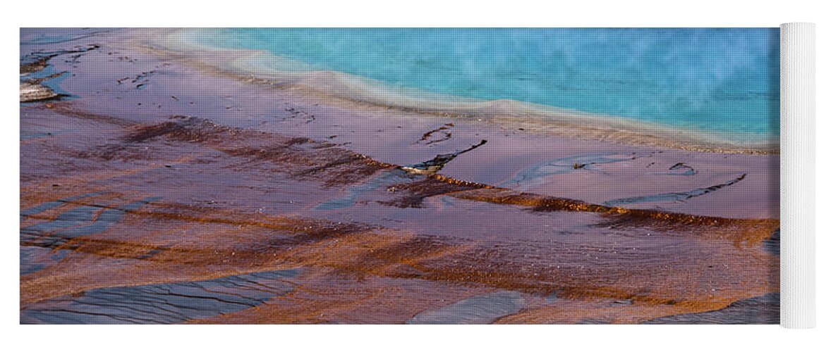 Grand Prismatic Spring Yoga Mat featuring the photograph Grand Prismatic Spring Detail by Jennifer Ancker