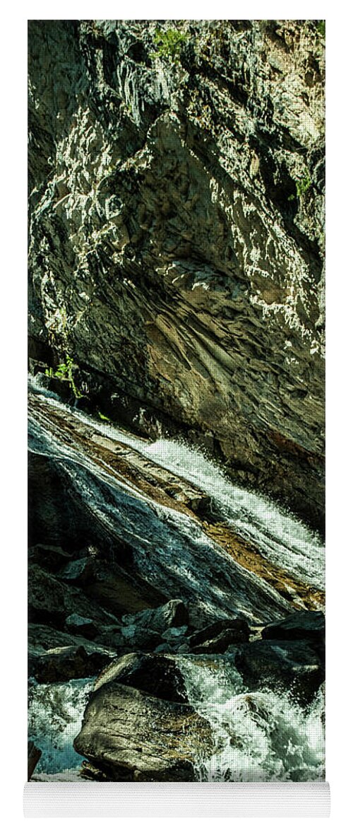 Granite Falls Yoga Mat featuring the photograph Granite Falls Of Ancient Cedars by Troy Stapek