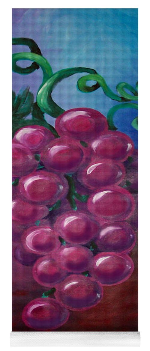 Grape Yoga Mat featuring the painting Grapes by Kevin Middleton