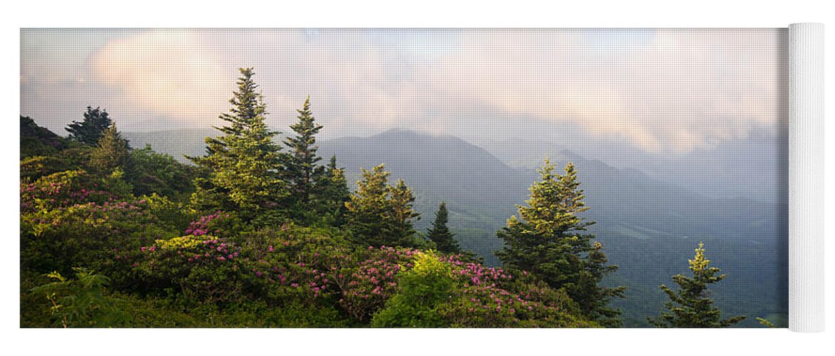 Photography Yoga Mat featuring the photograph Grassy Ridge Rhododendron Bloom by Serge Skiba