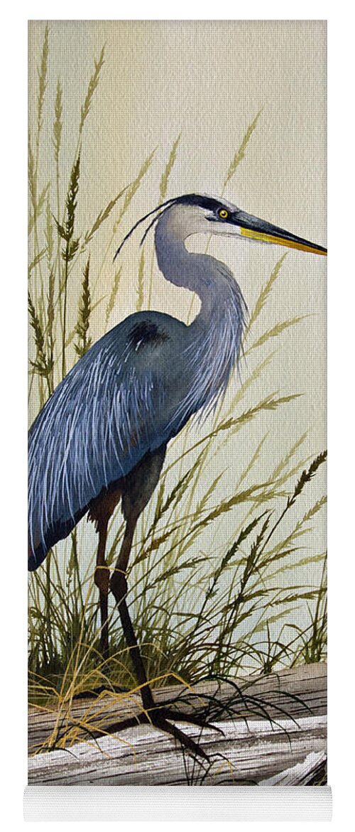 Great Blue Heron Splendor Yoga Mat by James Williamson - Pixels Merch