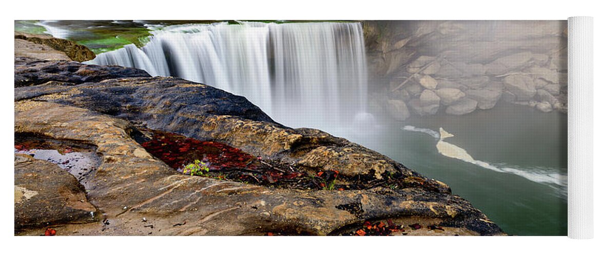 Cumberland Yoga Mat featuring the photograph Green River Falls by Michael Scott