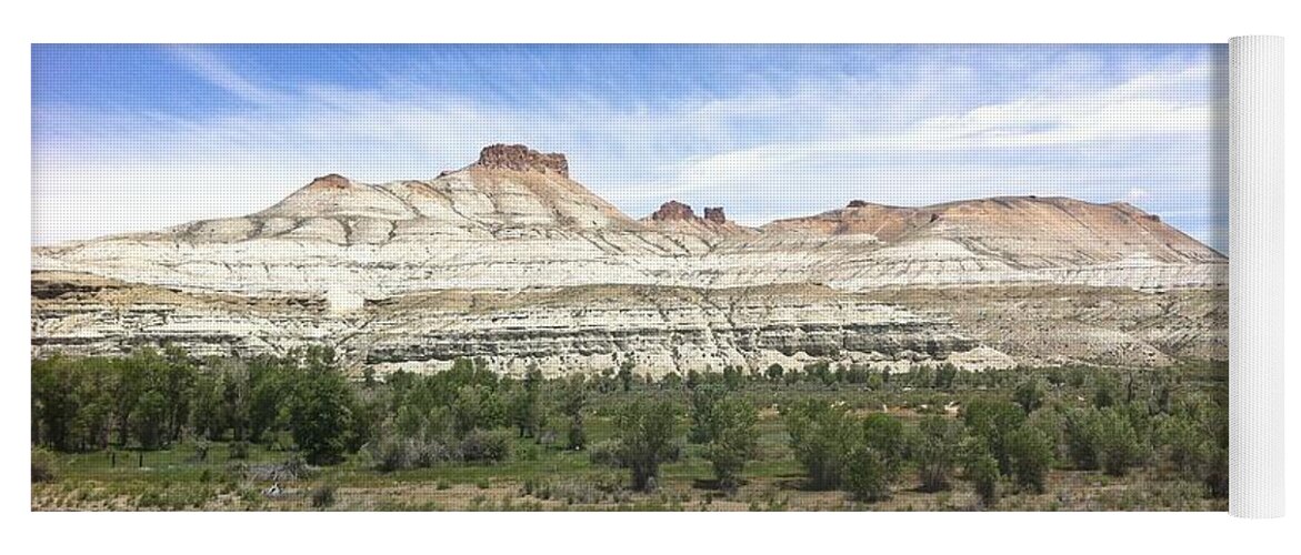 Green Yoga Mat featuring the photograph Green River Wyoming by Christy Pooschke