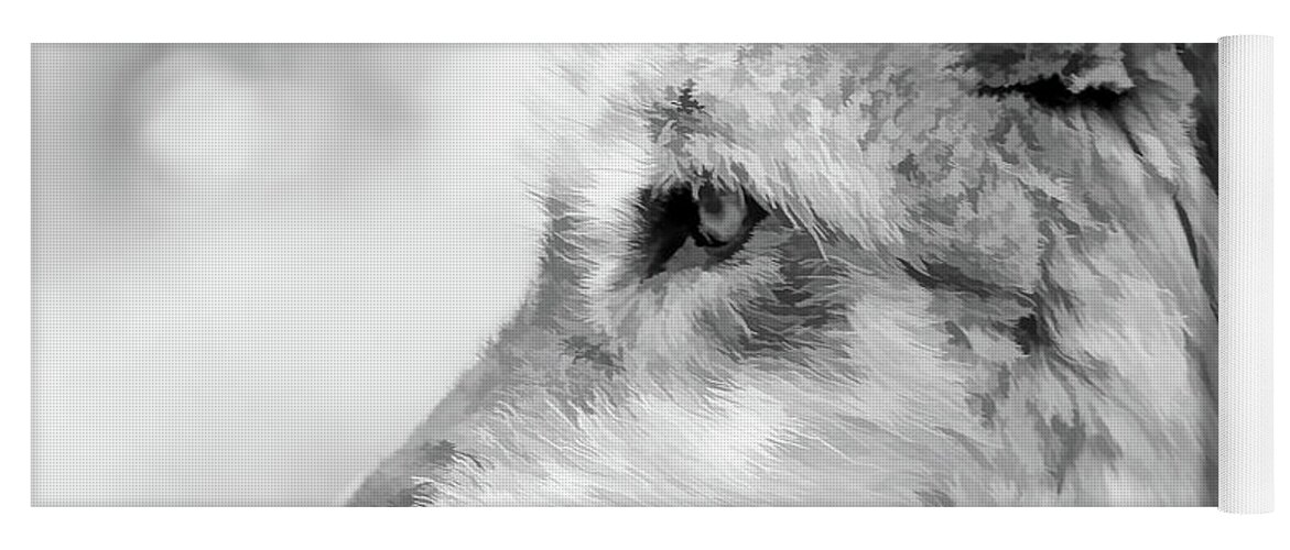 Wolf Yoga Mat featuring the photograph Grey Wolf Close Up by Athena Mckinzie