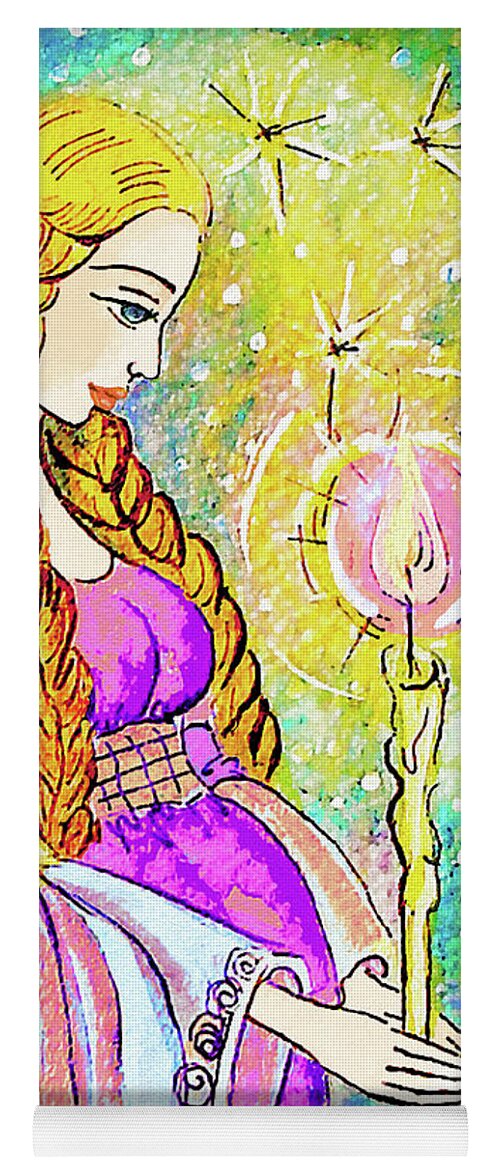 Pregnant Mother Yoga Mat featuring the painting Guardian Mother of Hope by Eva Campbell