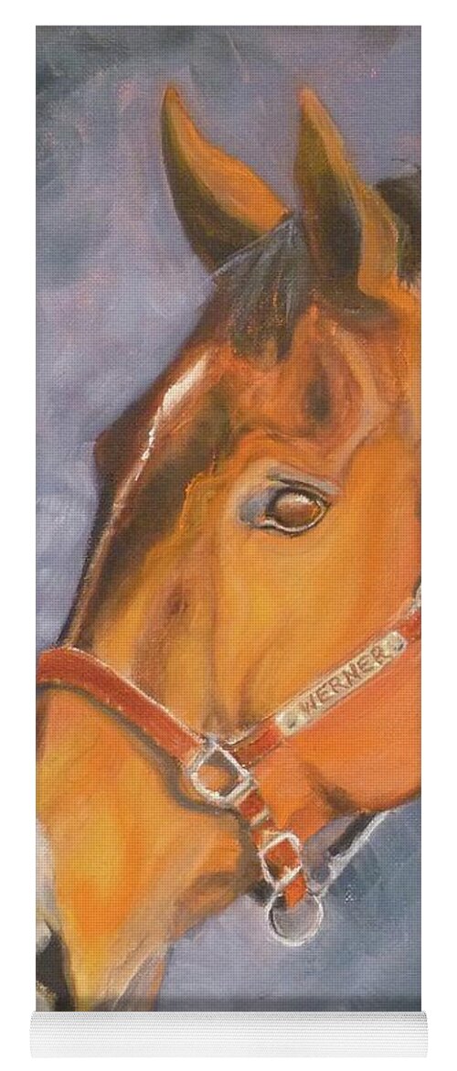Horse Yoga Mat featuring the painting Hanoverian Warmblood Sport Horse by Susan A Becker