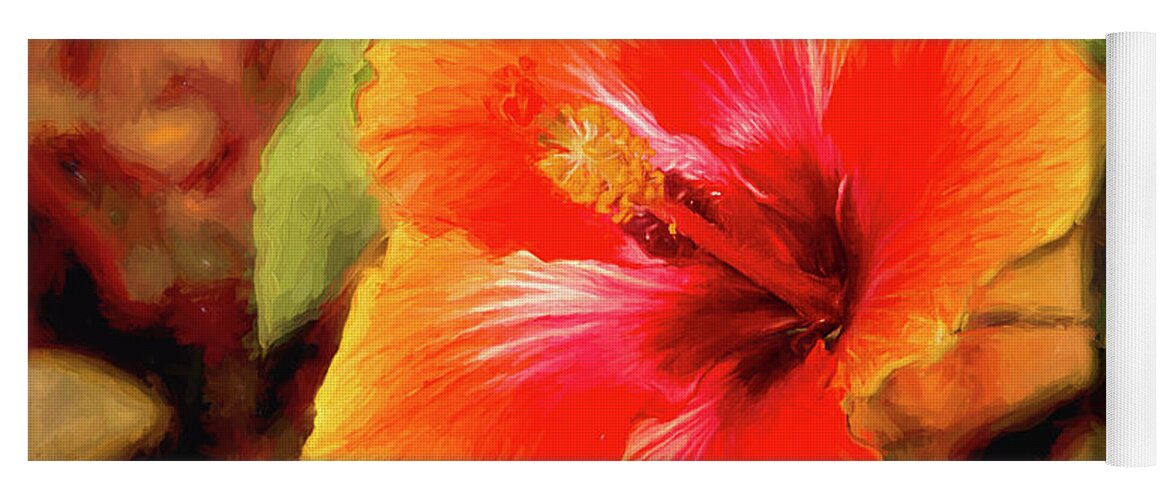 Hibiscus Yoga Mat featuring the photograph Happy HIbiscus by Patricia Montgomery